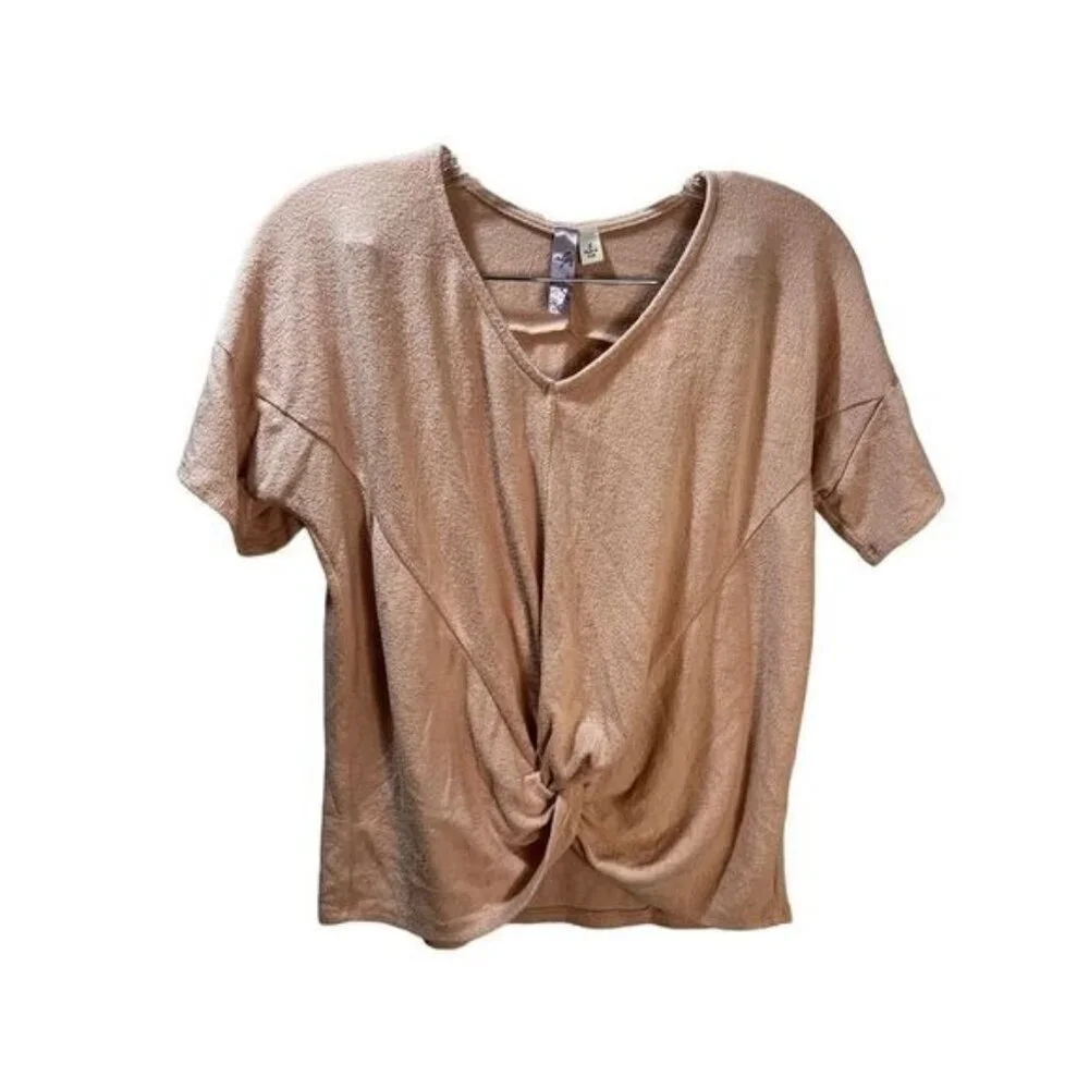 T-shirt Twist Hem Drop Shoulder Tee Small - Picture 1 of 5